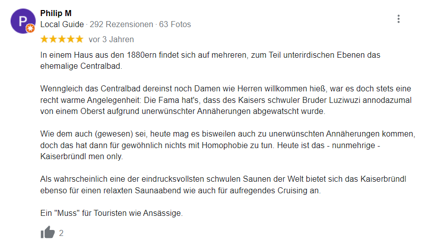 Kaiserbründl Wien Rezension 3