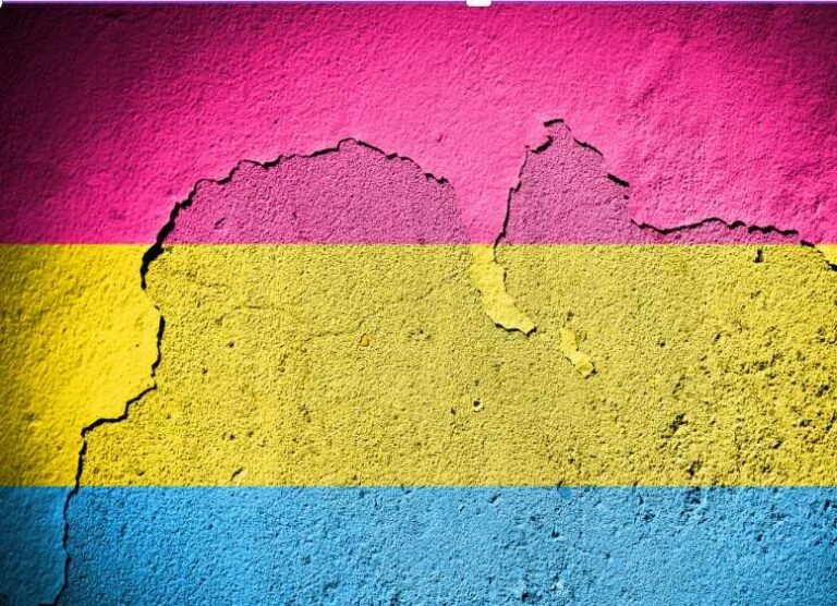 Pansexuelle Flagge: pink, gelb, blau